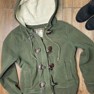 (SOLD) OLD NAVY | Green Zip Up Coat M
